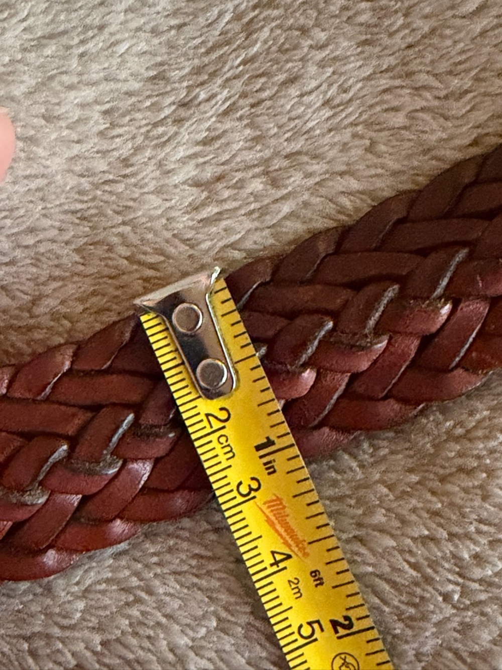 Coach vintage Braided Leather Belt cognac Brown 36” 90cm - Picture 7 of 8